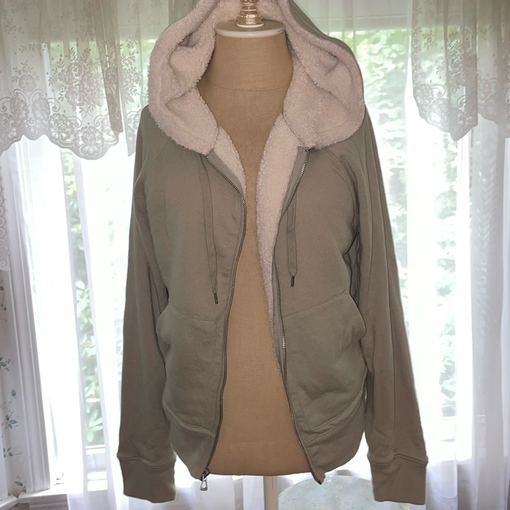 Cozy Gap Sherpa fleece lined hoodie.
